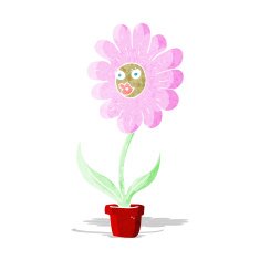 cartoon flower N122