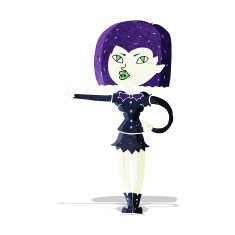 cartoon vampire girl giving thumbs up