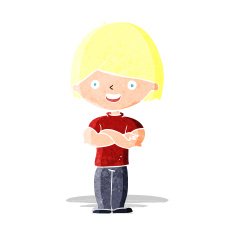 cartoon man with crossed arms