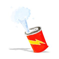 cartoon fizzing soda can N3