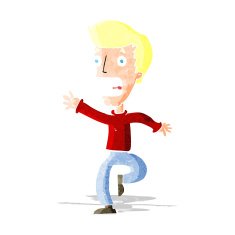 cartoon terrified man N53