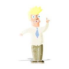 cartoon man with idea N48