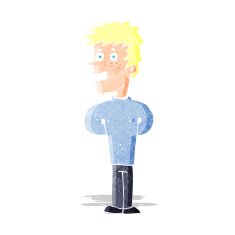 cartoon happy man N34