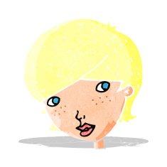 cartoon friendly woman N4