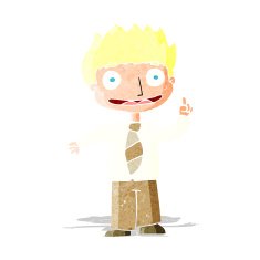 cartoon man with idea N49