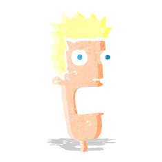 cartoon shocked man's face