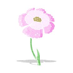 cartoon flower N123