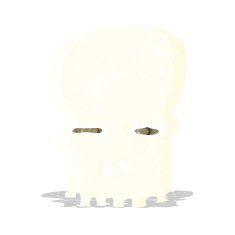 cartoon spooky skull N22
