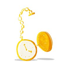 cartoon old watch