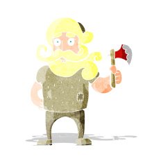 cartoon lumberjack with axe