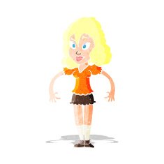 cartoon pretty woman N15