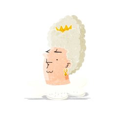 cartoon queen's head