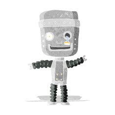 cartoon funny robot N12