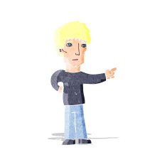 cartoon pointing man N27