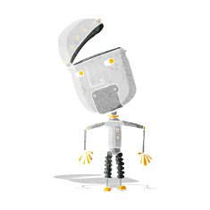 cartoon funny robot N13