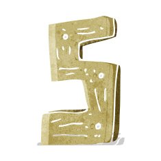 cartoon wooden number N3
