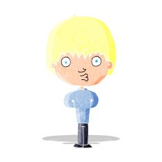 cartoon whistling boy N6