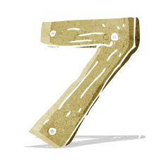 cartoon wooden number N8