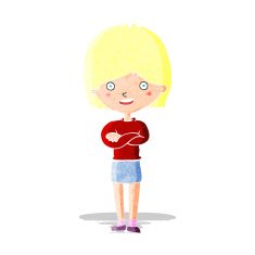 cartoon happy woman N24