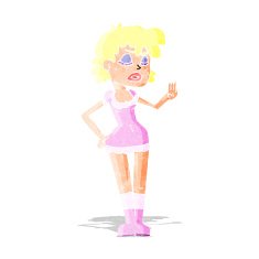 cartoon woman making dismissive gesture N2