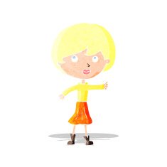 cartoon woman asking question N58