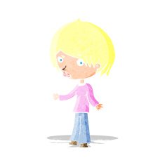cartoon confused woman N32
