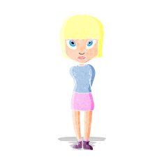 Cartoon Woman Standing N6