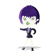 Cartoon Vampire Girl N28