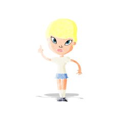 cartoon woman with idea N10