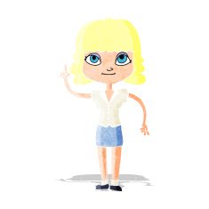 cartoon woman with idea N11