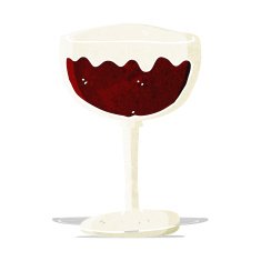 cartoon glass of red wine N2