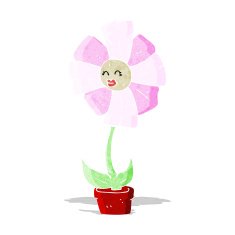cartoon flower N124