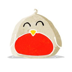 funny cartoon christmas robin