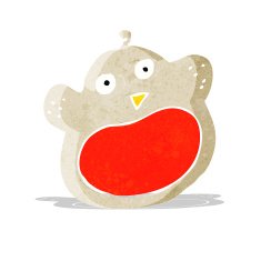funny cartoon christmas robin N2