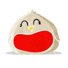 funny cartoon christmas robin N3