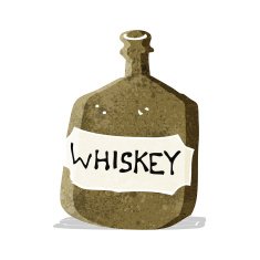 cartoon old whiskey bottle