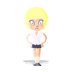 cartoon pretty girl N11