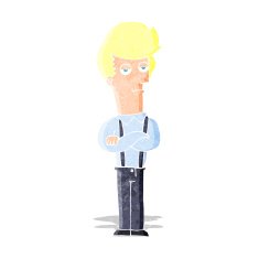 cartoon bored man N7