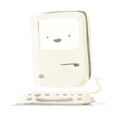 cartoon old computer N2