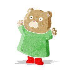 funny cartoon bear N20