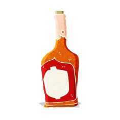 cartoon bottle of rum