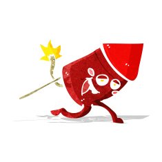cartoon funny firework character N2