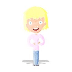 cartoon happy woman N26