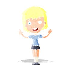 cartoon woman pointing N13