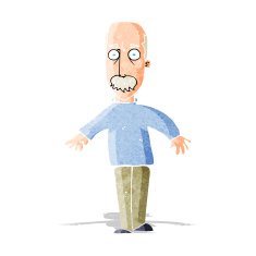 cartoon annoyed old man N3