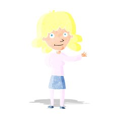 cartoon friendly woman N5