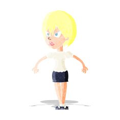 cartoon annoyed woman N17
