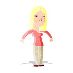 cartoon annoyed woman N18