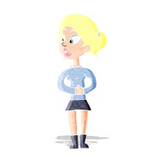 cartoon girl talking N3
