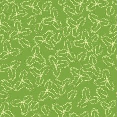 Wallpaper seamless pattern with green leafs and yellow contour i